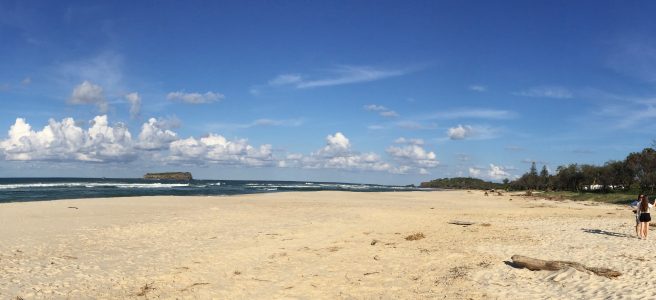 Fingal beach panorama | See more at www.diywoman.net