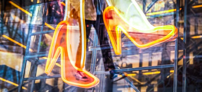 High heels, stilettos, neon sign |See more at www.diywoman.net