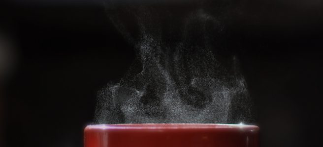 hot coffee, hot drink, steam, red coffee cup | See more at www.diywoman.net